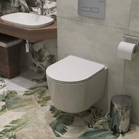 Унитаз подвесной Roxen Simple Compact в комплекте с инсталляцией StounFix Dual Fresh 6 в 1 943570 (кнопка: хром матовый) - Изображение №11 — Chaika Market