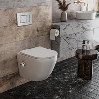 Унитаз подвесной Roxen Antares Bidet в комплекте с инсталляцией StounFix Dual Fresh 6 в 1 968424 (кнопка: сатин) - Изображение №2 — Chaika Market