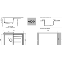 Кухонная мойка GranFest Quadro GF-Q780L (песочный) - Изображение №2 — Chaika Market