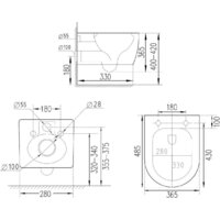 Унитаз подвесной Asten Readle Zentralmodul AR0601-185CH - Изображение №20 — Chaika Market