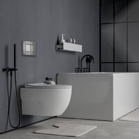 Унитаз подвесной Roxen Porto One Rimless 6 в 1 StounFix Dual Fresh 618703 (оружейная сталь/металл) - Изображение №11 — Chaika Market