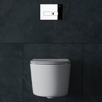 Унитаз подвесной Roxen Simple Compact в комплекте с инсталляцией StounFix Dual Fresh 6 в 1 932469 (кнопка: хром глянец) - Изображение №14 — Chaika Market