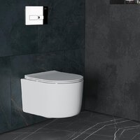 Унитаз подвесной Roxen Simple Compact в комплекте с инсталляцией StounFix Dual Fresh 6 в 1 932469 (кнопка: хром глянец) - Изображение №13 — Chaika Market