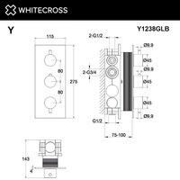 Смеситель Whitecross Y Y1238GLB (брашированное золото) - Изображение №3 — Chaika Market