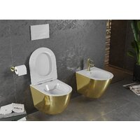 Унитаз подвесной Mexen Lena 30224006 (белый/золотой) - Изображение №3 — Chaika Market