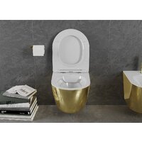 Унитаз подвесной Mexen Lena 30224006 (белый/золотой) - Изображение №4 — Chaika Market
