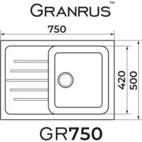 Кухонная мойка Granrus GR-750 (песочный) - Изображение №2 — Chaika Market