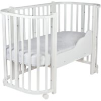 Кроватка-трансформер Indigo Baby Lux 3 в 1 (белый/белый) — Chaika Market