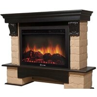 Портал Firelight Forte 30U (угловой, камень бежевый/шпон темный дуб) - Изображение №2 — Chaika Market