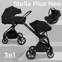 Универсальная коляска Sweet Baby Stella Plus Neo 3в1 (черный) - Изображение №2 — Chaika Market