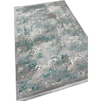 Ковер для жилой комнаты Radjab Carpet Афина Прямоугольник 9009A 12814RK (3x5, Grey/Green) — Chaika Market