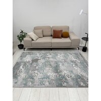 Ковер для жилой комнаты Radjab Carpet Афина Прямоугольник 9009A 12814RK (3x5, Grey/Green) - Изображение №5 — Chaika Market