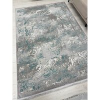Ковер для жилой комнаты Radjab Carpet Афина Прямоугольник 9009A 12814RK (3x5, Grey/Green) - Изображение №3 — Chaika Market