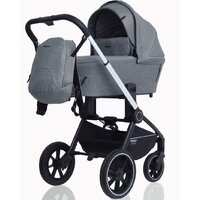 Универсальная коляска Rant MOWbaby Zoom PU (2 в 1, silver grey) - Изображение №2 — Chaika Market