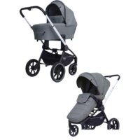 Универсальная коляска Rant MOWbaby Zoom PU (2 в 1, silver grey) — Chaika Market