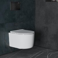 Унитаз подвесной Roxen Simple Compact в комплекте с инсталляцией StounFix Dual Fresh 6 в 1 921358 (кнопка: черный матовый) - Изображение №14 — Chaika Market