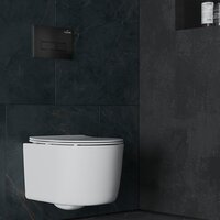 Унитаз подвесной Roxen Simple Compact в комплекте с инсталляцией StounFix Dual Fresh 6 в 1 921358 (кнопка: черный матовый) - Изображение №13 — Chaika Market