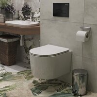 Унитаз подвесной Roxen Simple Compact в комплекте с инсталляцией StounFix Dual Fresh 6 в 1 921358 (кнопка: черный матовый) - Изображение №16 — Chaika Market