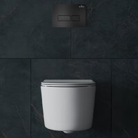 Унитаз подвесной Roxen Simple Compact в комплекте с инсталляцией StounFix Dual Fresh 6 в 1 921358 (кнопка: черный матовый) - Изображение №15 — Chaika Market