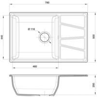 Кухонная мойка GranFest GF-V-780L (белый) - Изображение №4 — Chaika Market