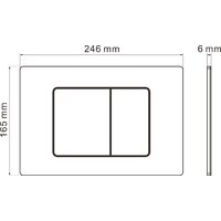 Унитаз подвесной Roxen Simple compact в комплекте с инсталляцией StounFix Dual Fresh 6 в 1 968480 (кнопка: брашированное золото) - Изображение №10 — Chaika Market