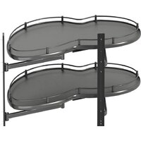 Корзина выкатная Starax Волшебный уголок поворотный S-3015-А (левое выдвижение, антрацит) — Chaika Market