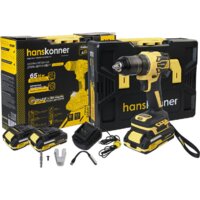 Дрель-шуруповерт Hanskonner HCD2065BLC (с 2-мя АКБ, кейс) — Chaika Market