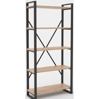 Стеллаж Hype Mebel Стандарт-2 80x170 (черный/дуб галифакс натуральный) — Chaika Market