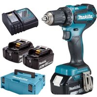 Дрель-шуруповерт Makita DDF485RF3J (с 3-мя АКБ, кейс) - Изображение №1 — Chaika Market