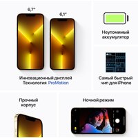 Смартфон Apple iPhone 13 Pro 128GB Восстановленный by Breezy, грейд B (золотой) - Изображение №7 — Chaika Market