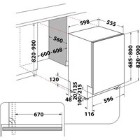 Встраиваемая посудомоечная машина Whirlpool WIP 4O33 PLE S - Изображение №13 — Chaika Market