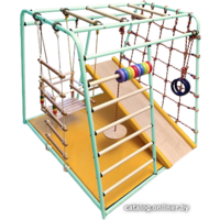 Детский спортивный комплекс Вертикаль Веселый малыш Maxi (горка, мягкие бортики, изумрудный) — Chaika Market