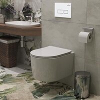 Унитаз подвесной Roxen Simple Compact в комплекте с инсталляцией StounFix Dual Fresh 6 в 1 920247 (кнопка: белый глянец) - Изображение №16 — Chaika Market