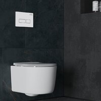 Унитаз подвесной Roxen Simple Compact в комплекте с инсталляцией StounFix Dual Fresh 6 в 1 920247 (кнопка: белый глянец) - Изображение №12 — Chaika Market
