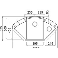 Кухонная мойка Elleci Easy Corner Titanium 73 - Изображение №2 — Chaika Market