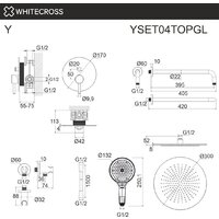 Душевая система  Whitecross Y YSET04TOPGL (золото) - Изображение №3 — Chaika Market