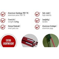Треккинговая палатка High Peak Kite 3 LW (Pesto/красный) - Изображение №6 — Chaika Market