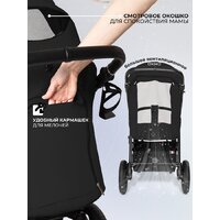 Коляска прогулочная «книга» Sweet Baby Contente Plus Basic (черный) - Изображение №4 — Chaika Market