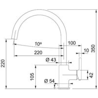 Смеситель Franke Lina XL 115.0626.020 (оникс) - Изображение №2 — Chaika Market