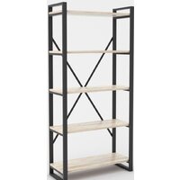 Стеллаж Hype Mebel Стандарт-2 80x170 (черный/древесина белая) — Chaika Market