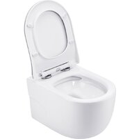 Унитаз подвесной Roxen Porto One Rimless 6 в 1 StounFix Dual Fresh 580109 (кнопка: черный матовый) - Изображение №8 — Chaika Market