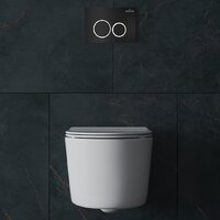 Унитаз подвесной Roxen Simple Compact в комплекте с инсталляцией StounFix Dual Fresh 6 в 1 911522 (кнопка: черный матовый) - Изображение №17 — Chaika Market