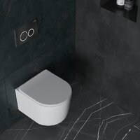 Унитаз подвесной Roxen Simple Compact в комплекте с инсталляцией StounFix Dual Fresh 6 в 1 911522 (кнопка: черный матовый) - Изображение №12 — Chaika Market