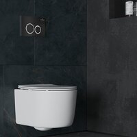 Унитаз подвесной Roxen Simple Compact в комплекте с инсталляцией StounFix Dual Fresh 6 в 1 911522 (кнопка: черный матовый) - Изображение №11 — Chaika Market
