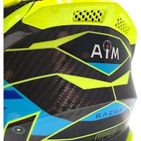 Мотошлем AIM RH855 Carbon Razor RH855R-DYB-XXXL (XXXL, желтый/синий) - Изображение №10 — Chaika Market