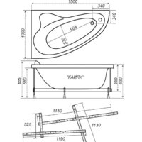 Ванна Triton Кайли 150x100L (с каркасом) - Изображение №5 — Chaika Market