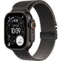 Умные часы Apple Watch Ultra 3 LTE 49 мм (титановый корпус, черный/черный, миланская петля S) — Chaika Market