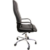 Офисное кресло Деловая обстановка Филадельфия Стандарт хром (черный, кожа люкс) - Изображение №2 — Chaika Market