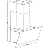 Кухонная вытяжка ZorG Atlantis 1060 60 S (черный) - Изображение №2 — Chaika Market