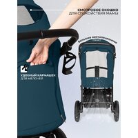 Коляска прогулочная «книга» Sweet Baby Contente Plus Basic (темно-зеленый) - Изображение №6 — Chaika Market